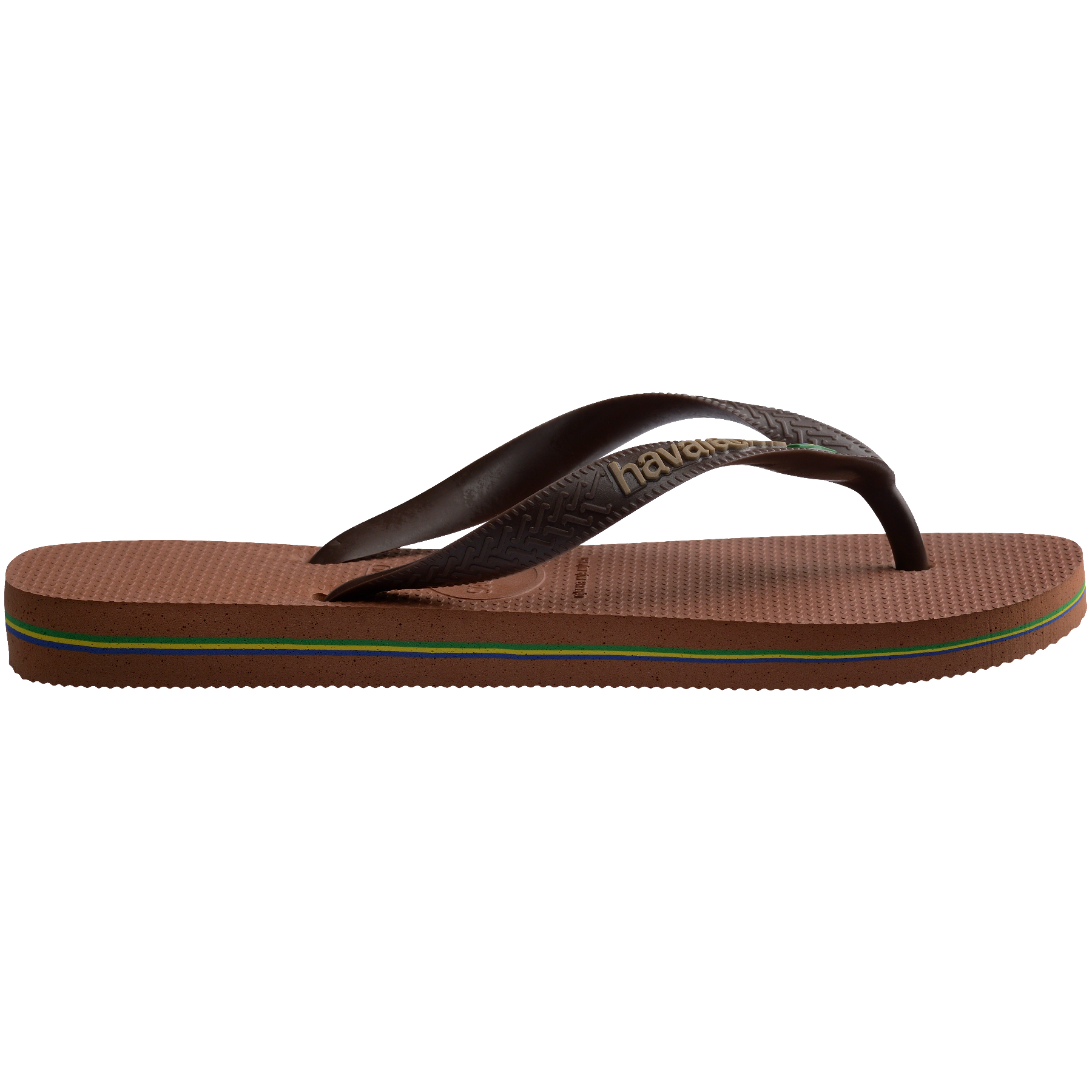 Women's Brazil Logo Flip Flops - RUST/COFFEE