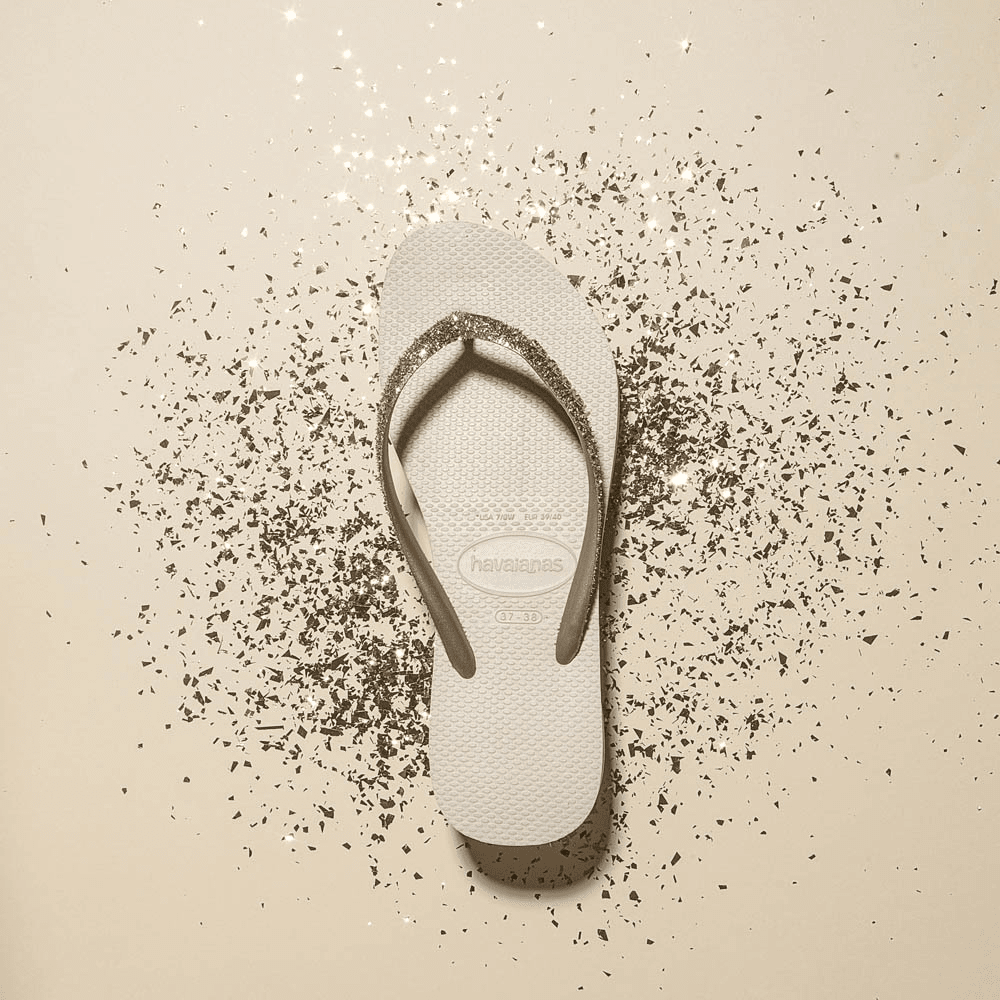 Women's Slim Glitter II Flip Flop - Brown