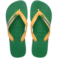 Women's Brazil Logo Flip Flops - GREEN/YELLOW