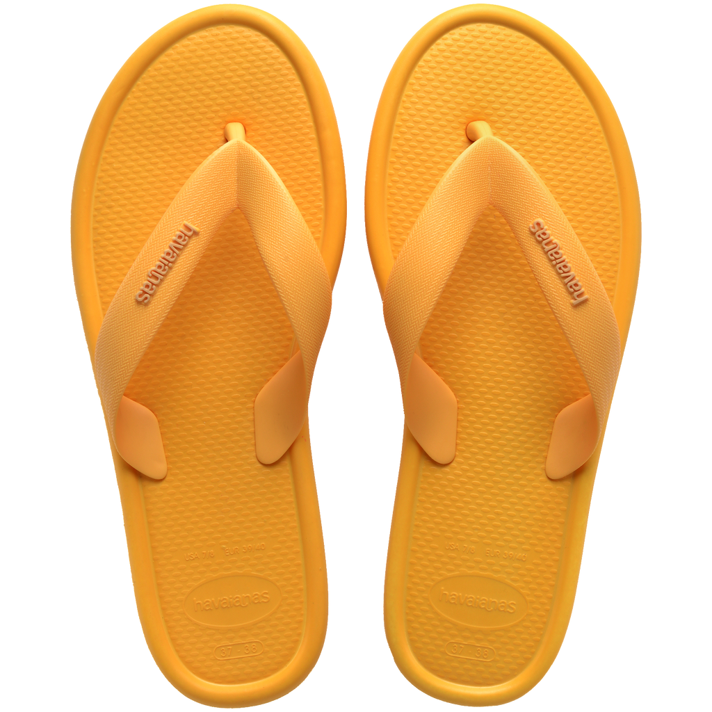 Women's Puffed Up Flip Flops - CAJA YELLOW
