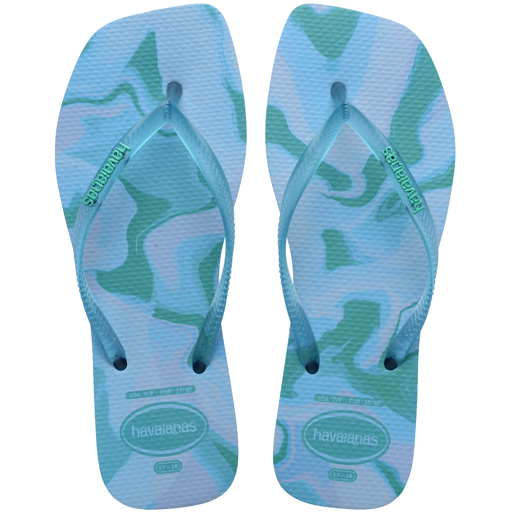 Women's Slim Square Jelly Flip Flops - LAVENDER BLUE