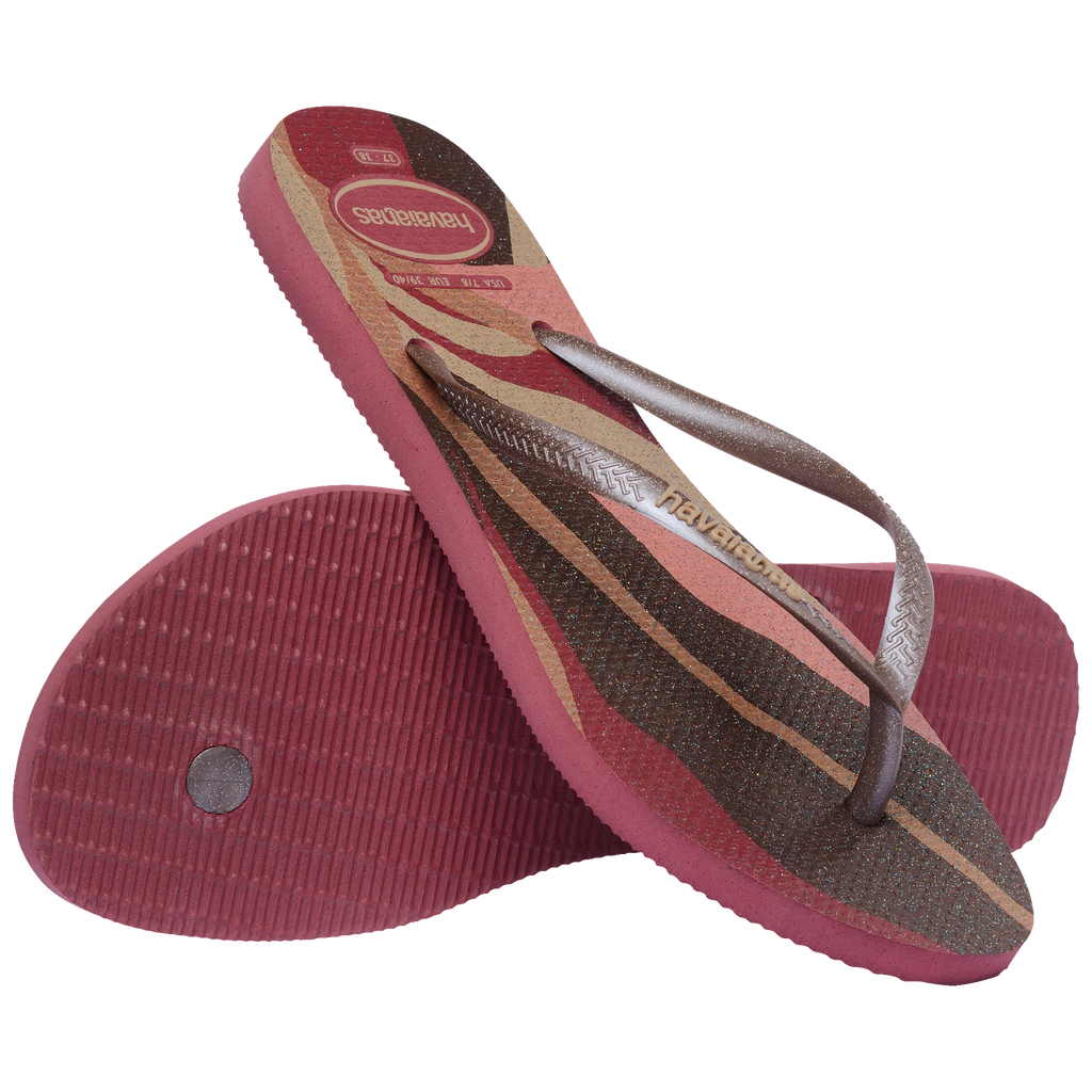 Women's Slim Palette Glow Flip Flops - AMARANTH