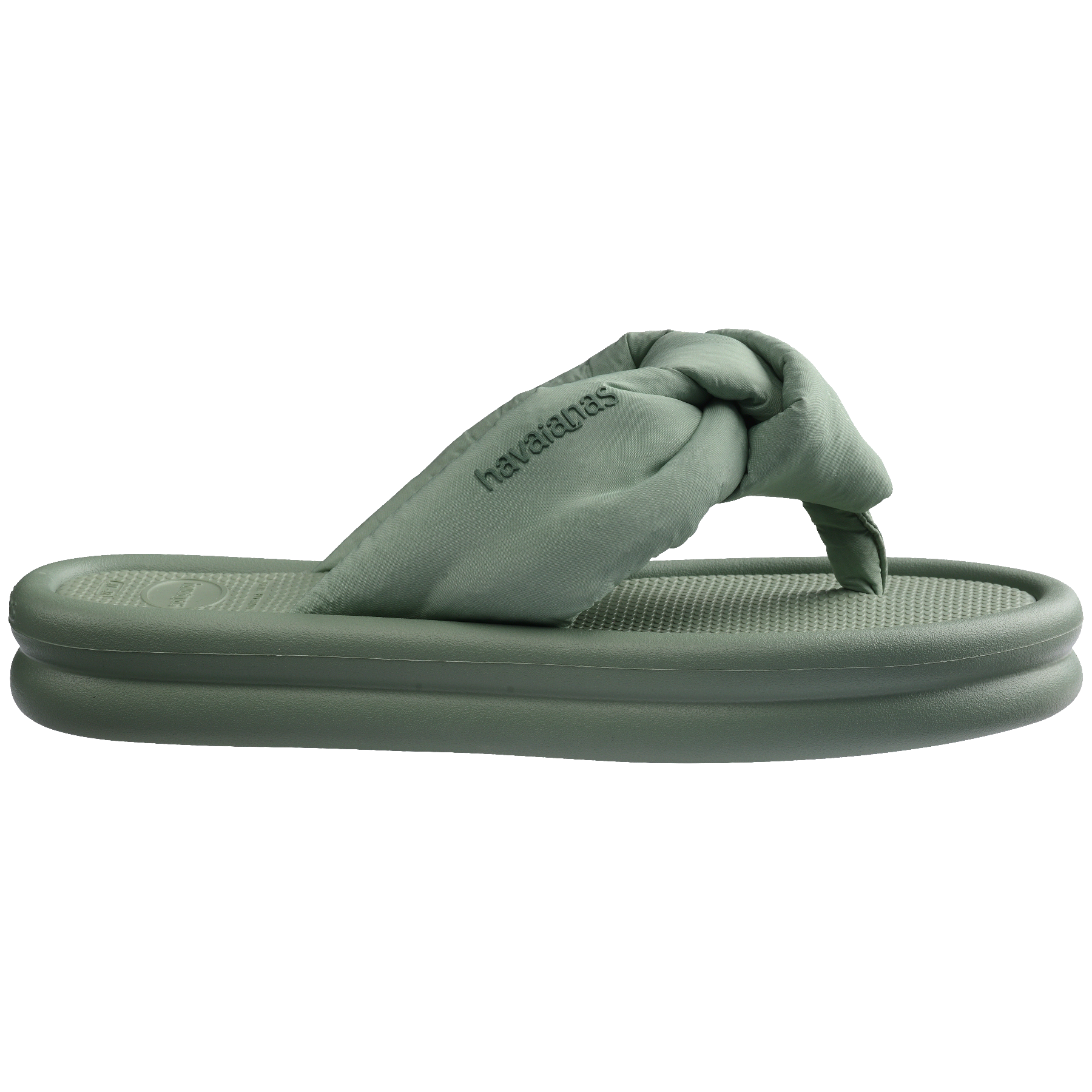 Women's Over Puffed Flip Flops - SMOKE GREEN