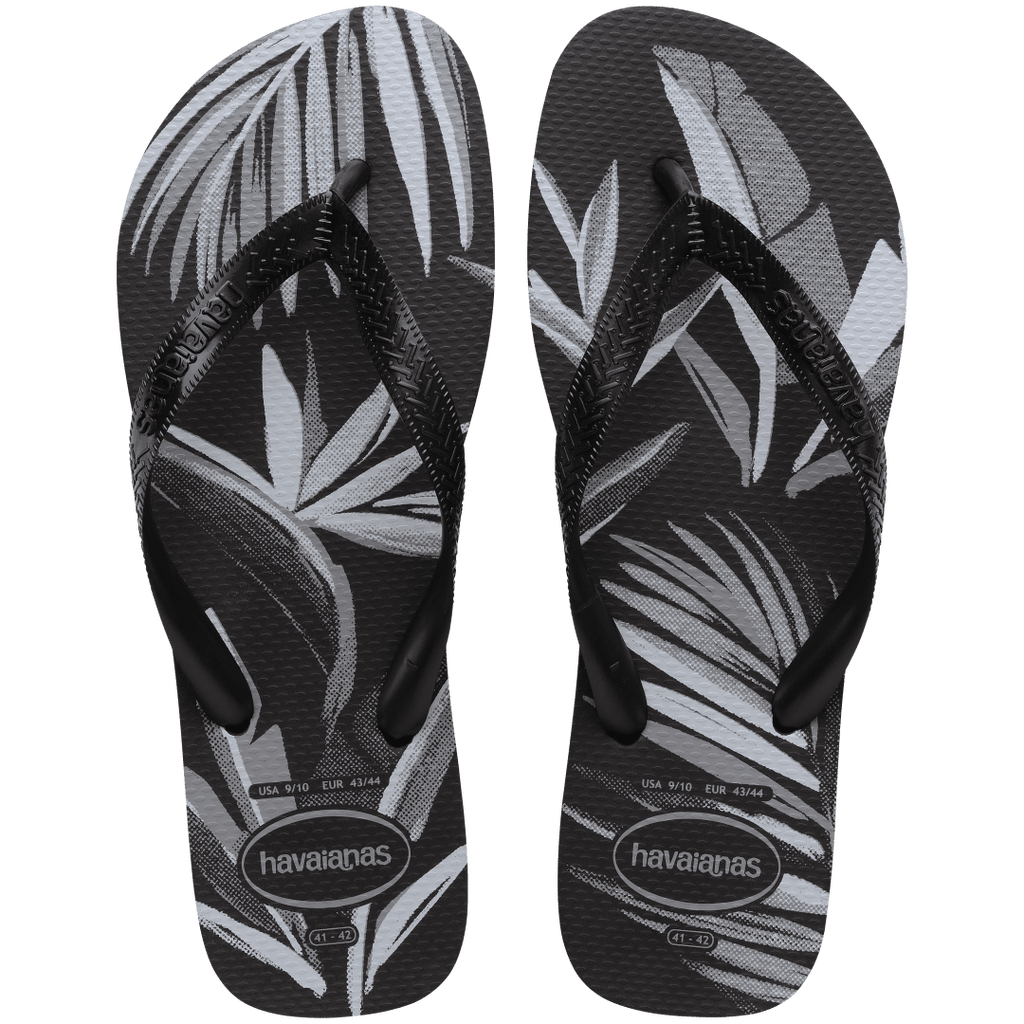Men's Aloha Flip Flops - Black/Black/Grey