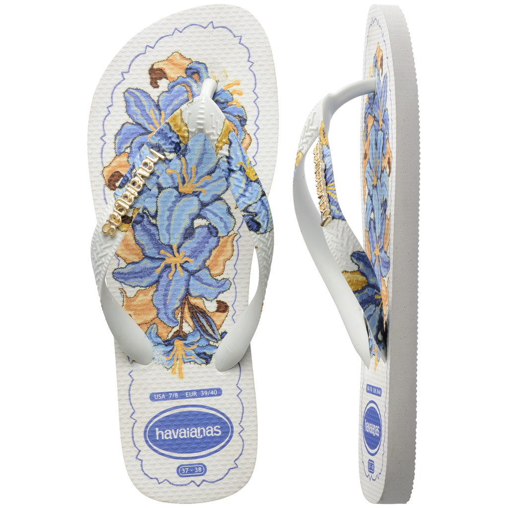Women's Tropicalia Vibes II Top Flip Flops - WHITE