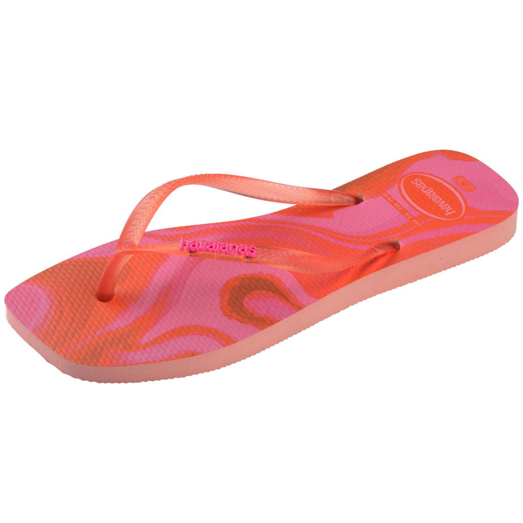 Women's Slim Square Jelly Flip Flops - BLOSSOM