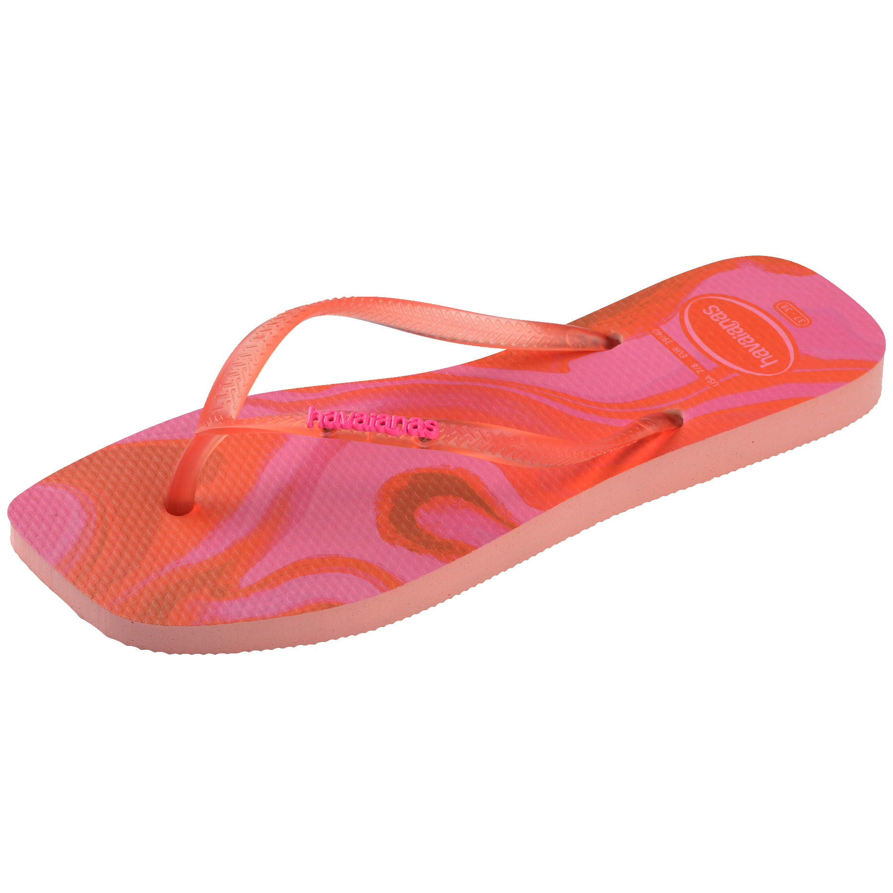 Women's Slim Square Jelly Flip Flops - BLOSSOM