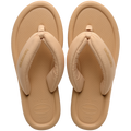 Women's Maxi Puffed Flip Flops - GOLDEN