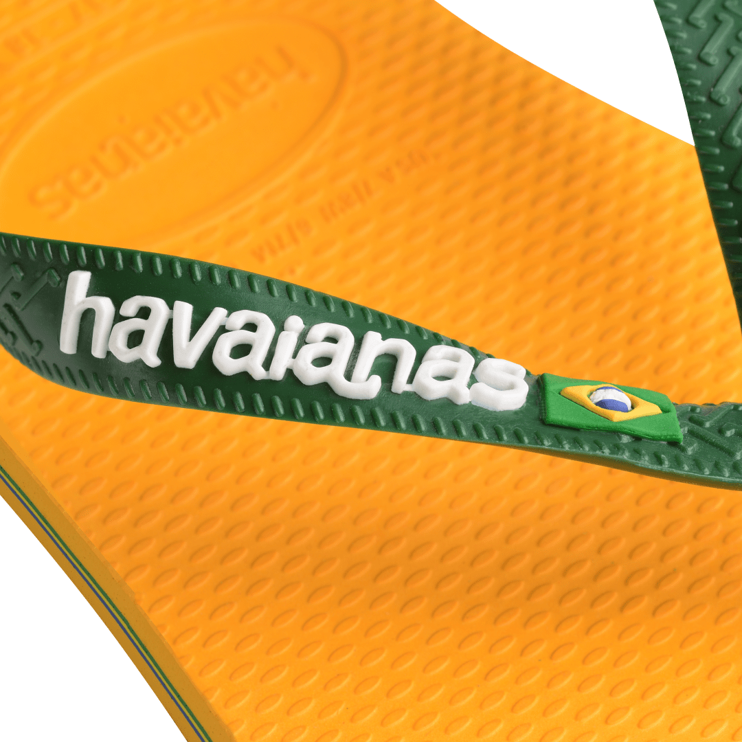 Women's Brazil Logo Flip Flops - Yellow Pop