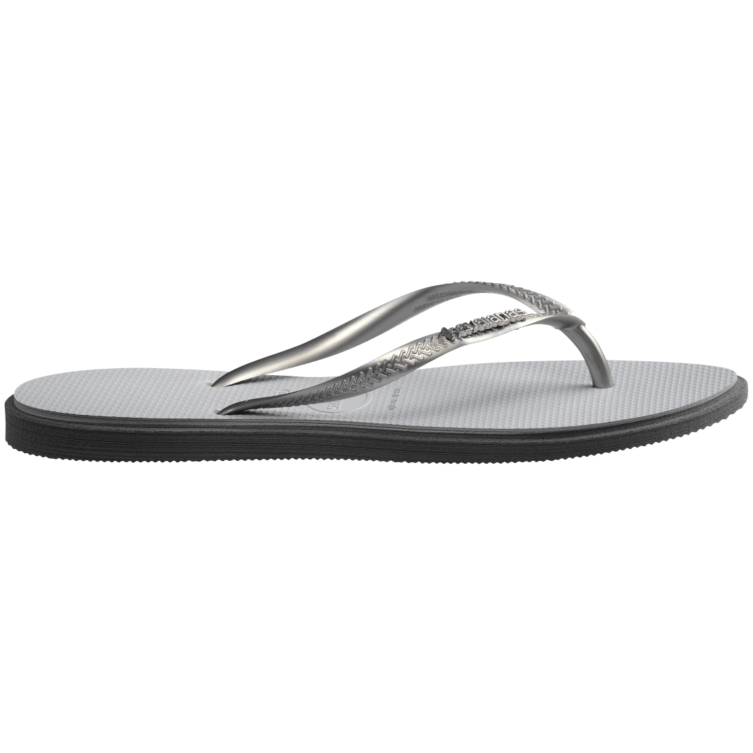 Women's Slim Point Flip Flops - Steel Grey