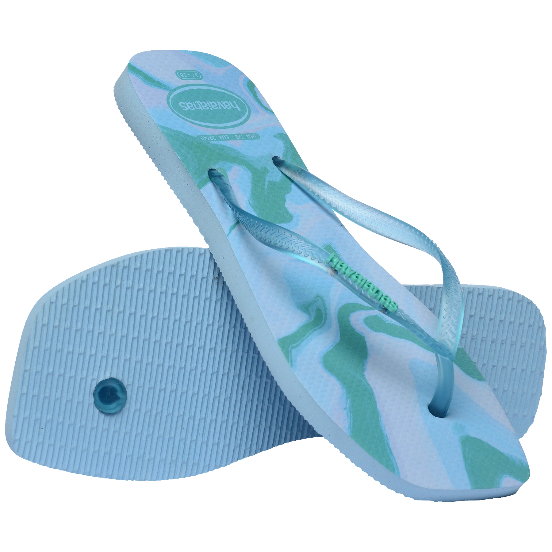 Women's Slim Square Jelly Flip Flops - LAVENDER BLUE