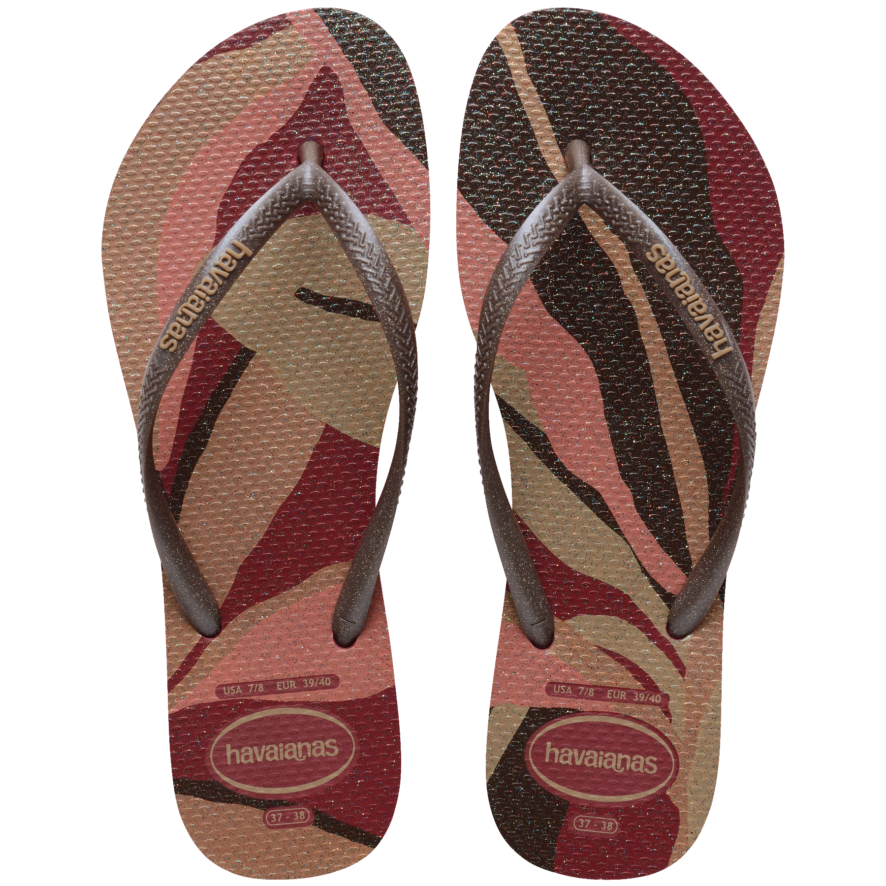 Women's Slim Palette Glow Flip Flops - AMARANTH