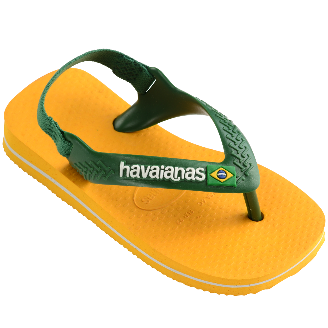 Baby Brazil Logo Flip Flop Sandals - Pop Yellow/Amazon