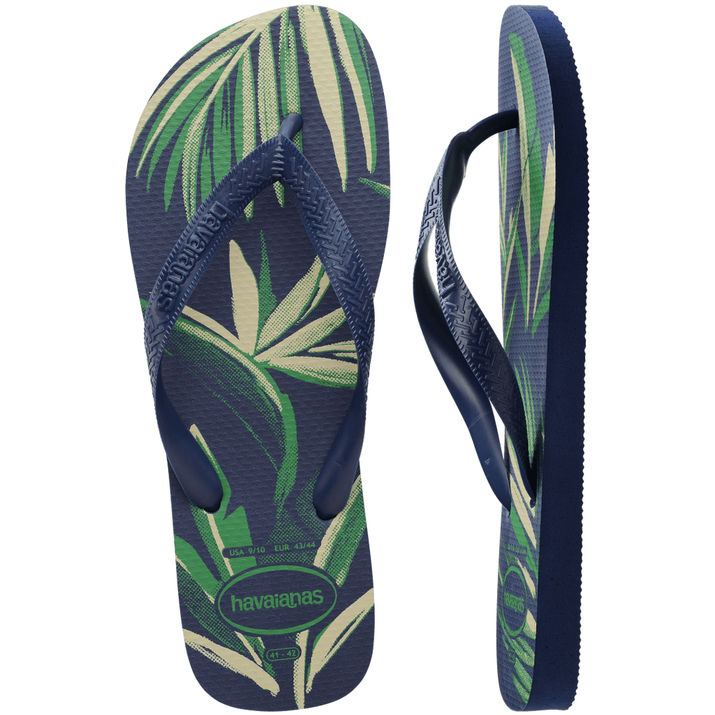 Men's Top Aloha Flip Flops - Navy Blue
