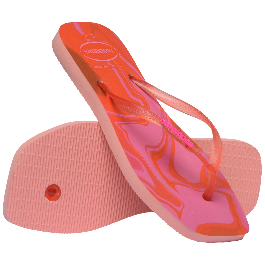 Women's Slim Square Jelly Flip Flops - BLOSSOM