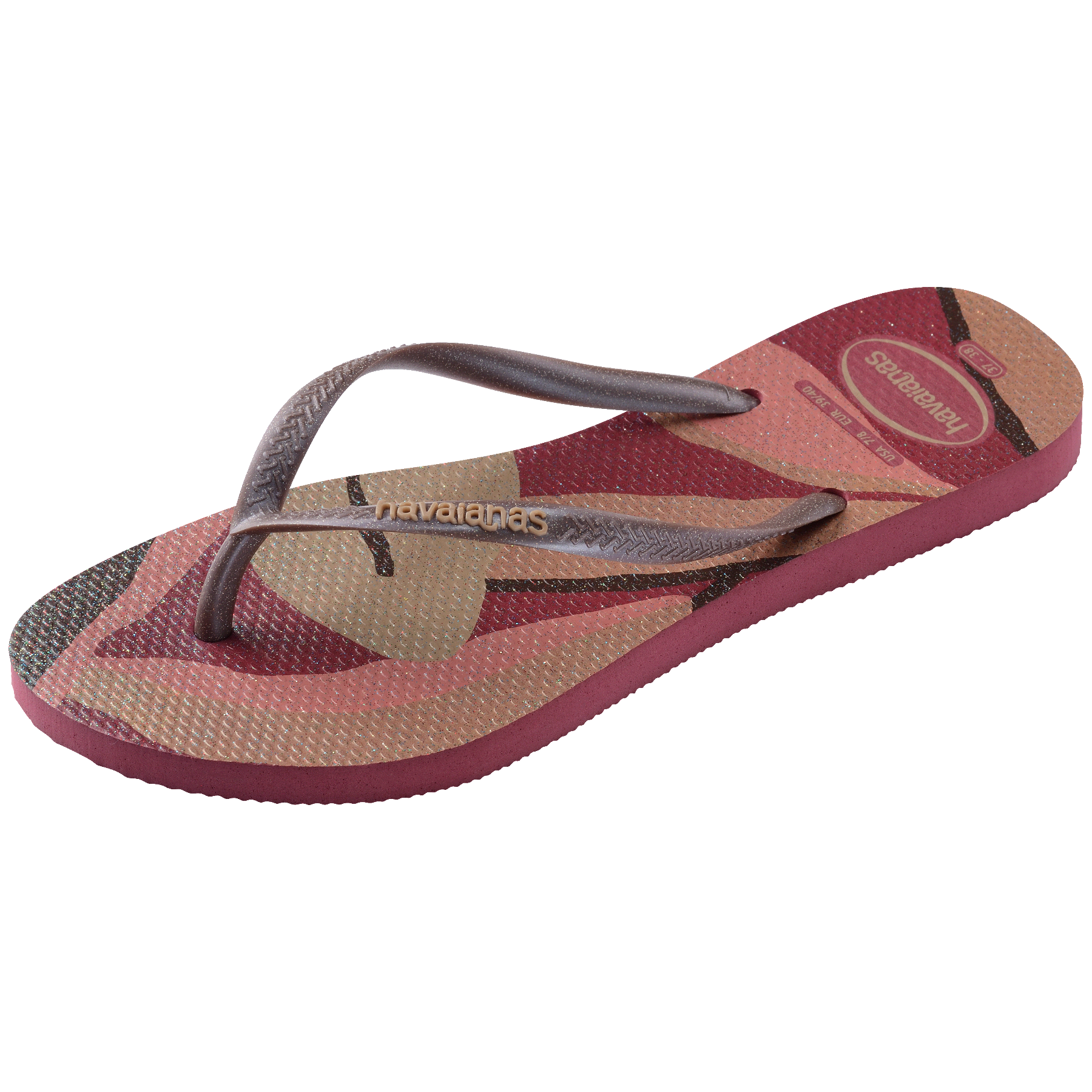 Women's Slim Palette Glow Flip Flops - AMARANTH