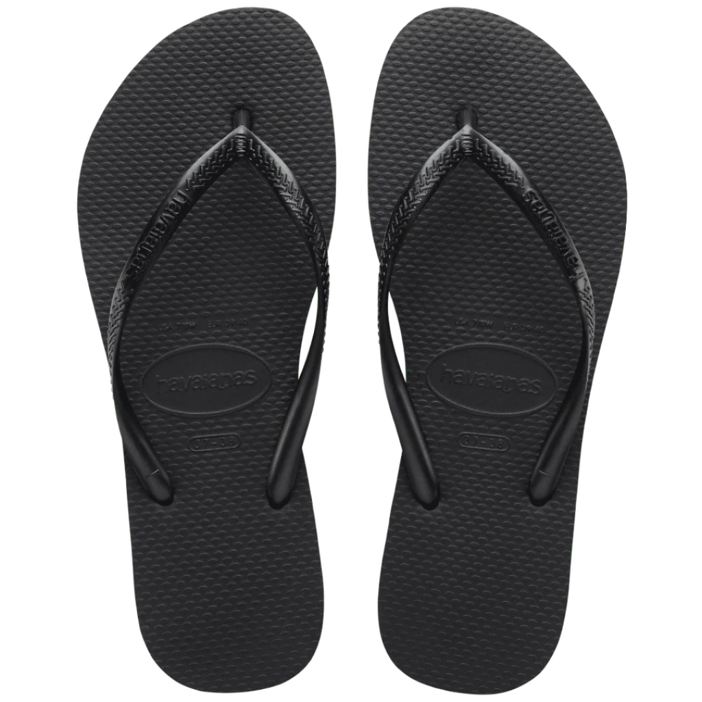 Women's Slim Flip Flops - Black