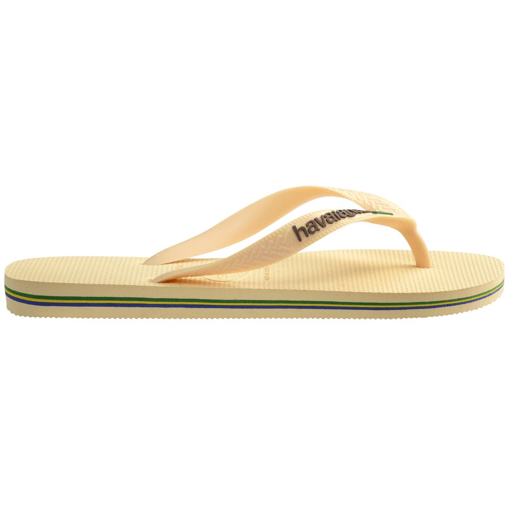 Women's Brazil Logo Flip Flops - BUTTERCREAM