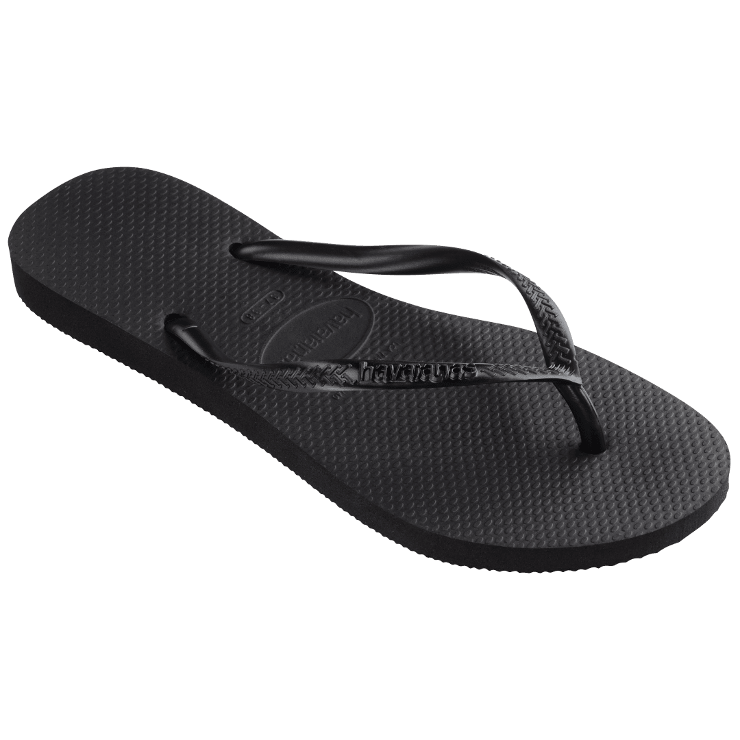 Women's Slim Flip Flops - Black