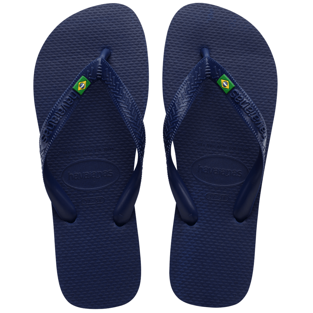 Women's Brazil Flip Flops - Navy Blue
