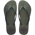 Women's Slim Gloss Flip Flops - Olive Green