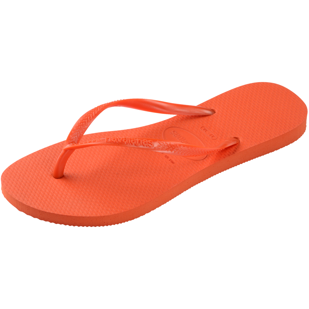 Women's Slim Flip Flops - ORANGE