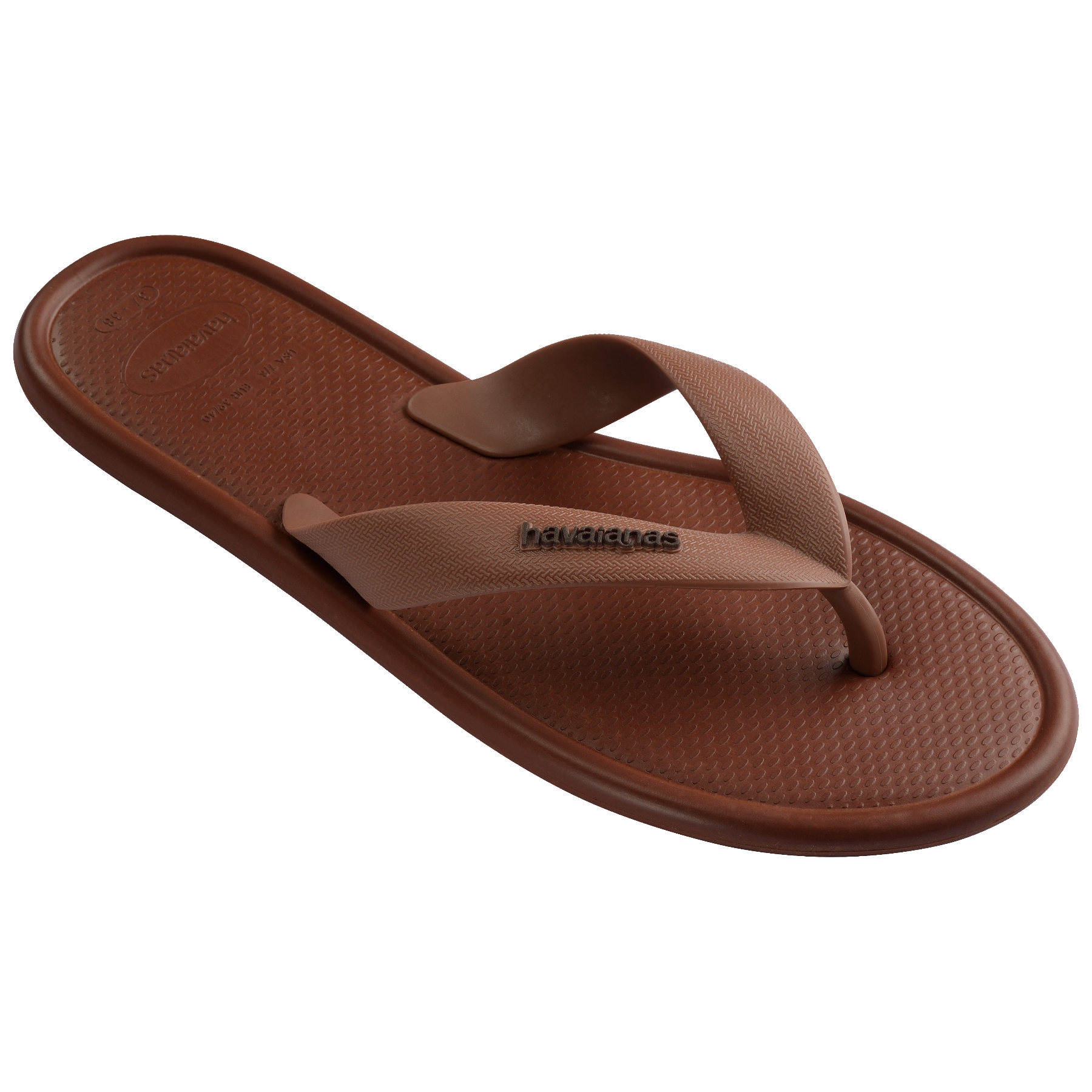 Women's Puffed Up Flip Flops - RUST