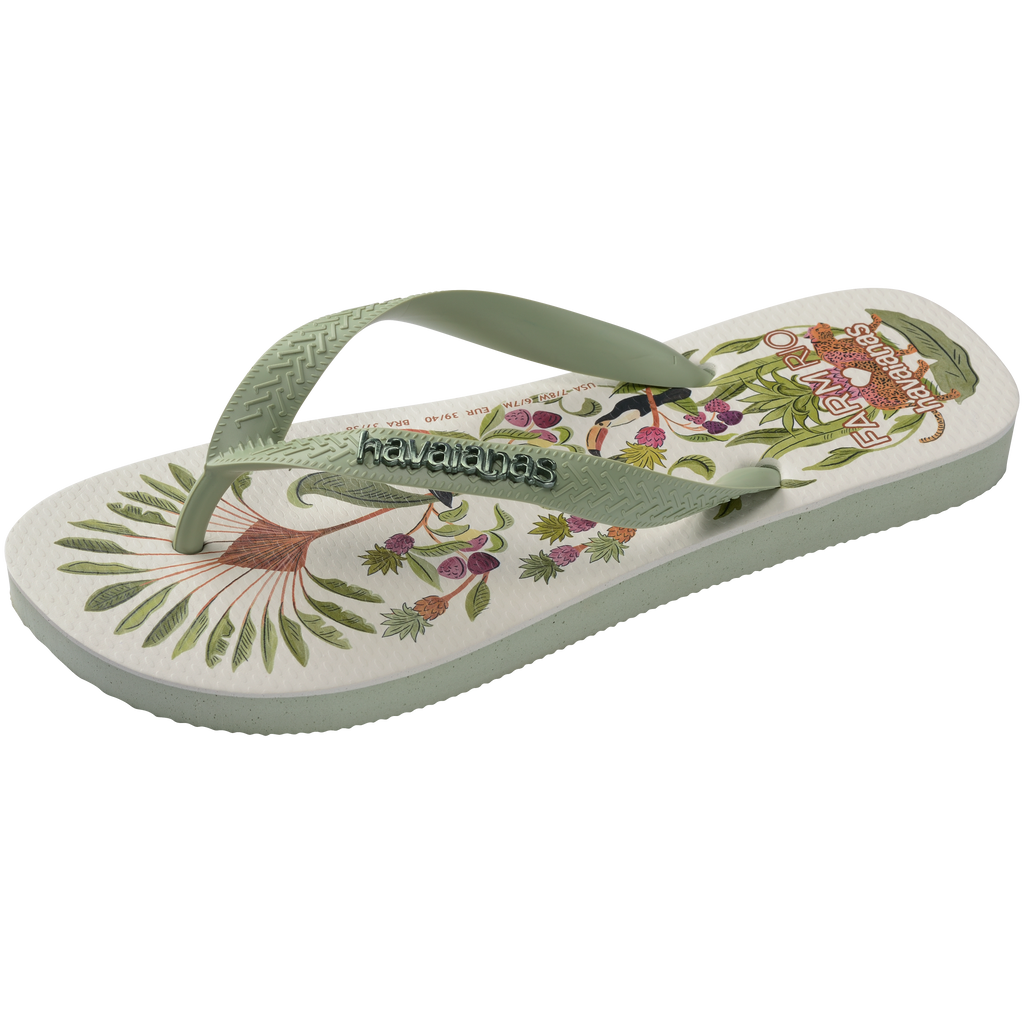 Women's FARM Rio Sweet Forest Flip Flops - Smoke Green