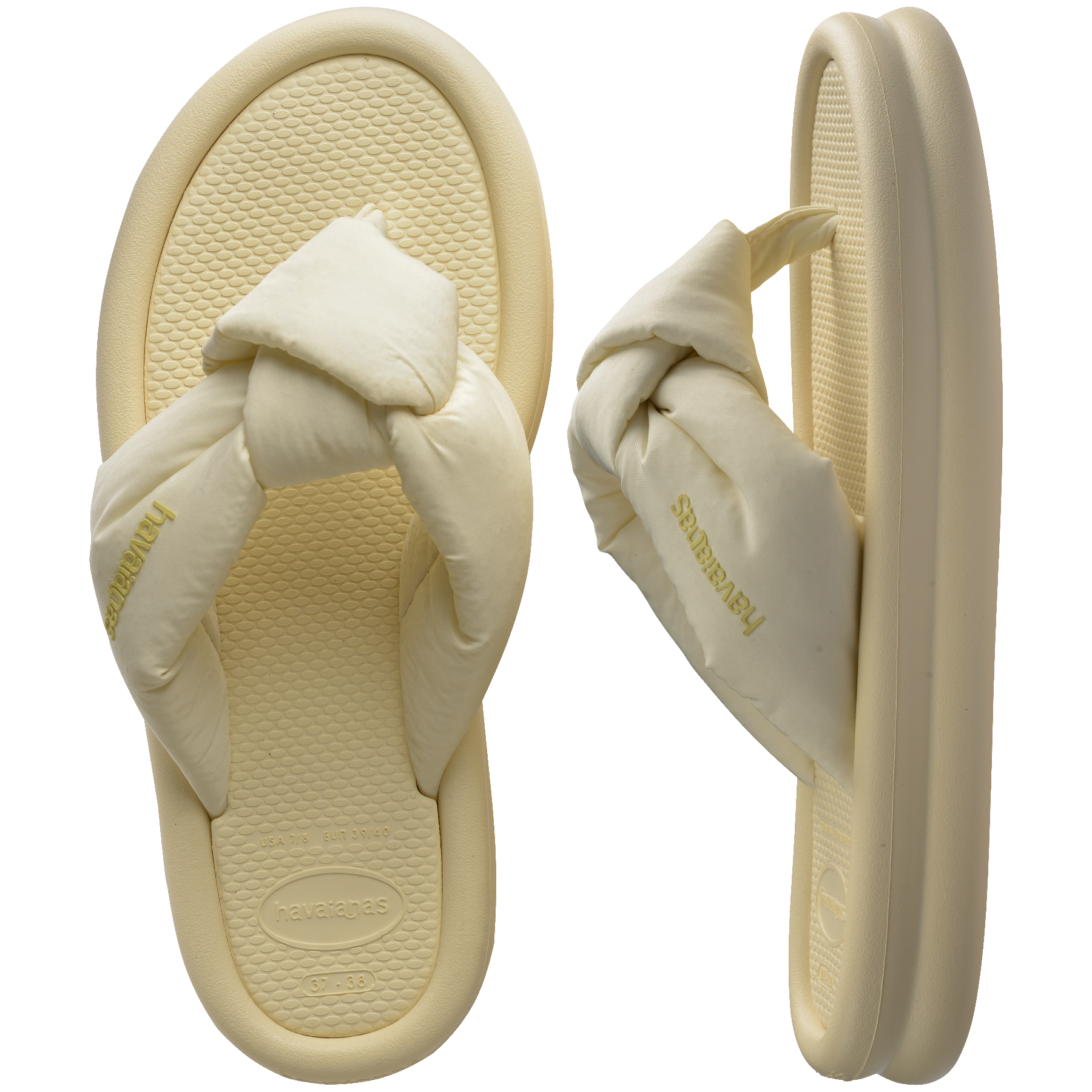 Women's Over Puffed Flip Flops - BUTTERCREAM