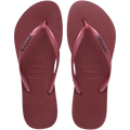 Women's Slim Logo Metallic Flip Flops - Amaranth