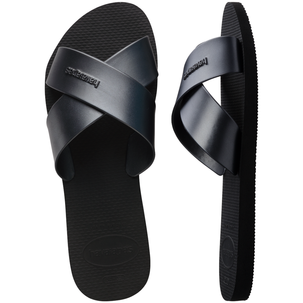 Women's Aqua Metallic Sandals - Black