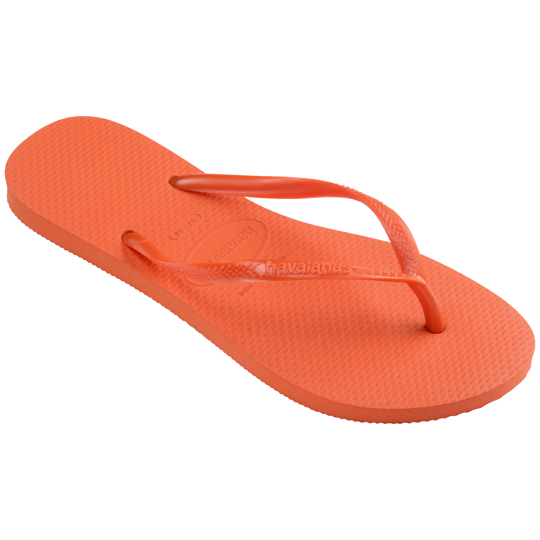 Women's Slim Flip Flops - ORANGE