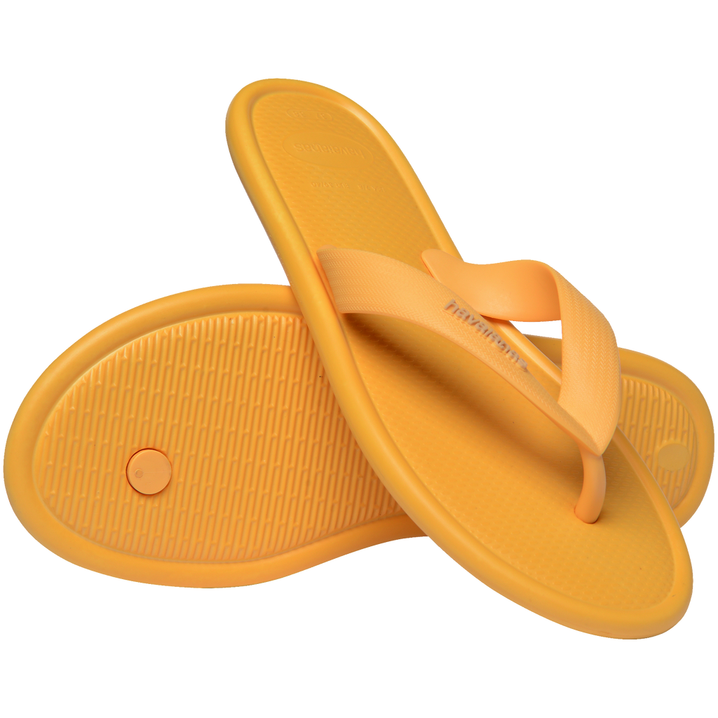 Women's Puffed Up Flip Flops - CAJA YELLOW
