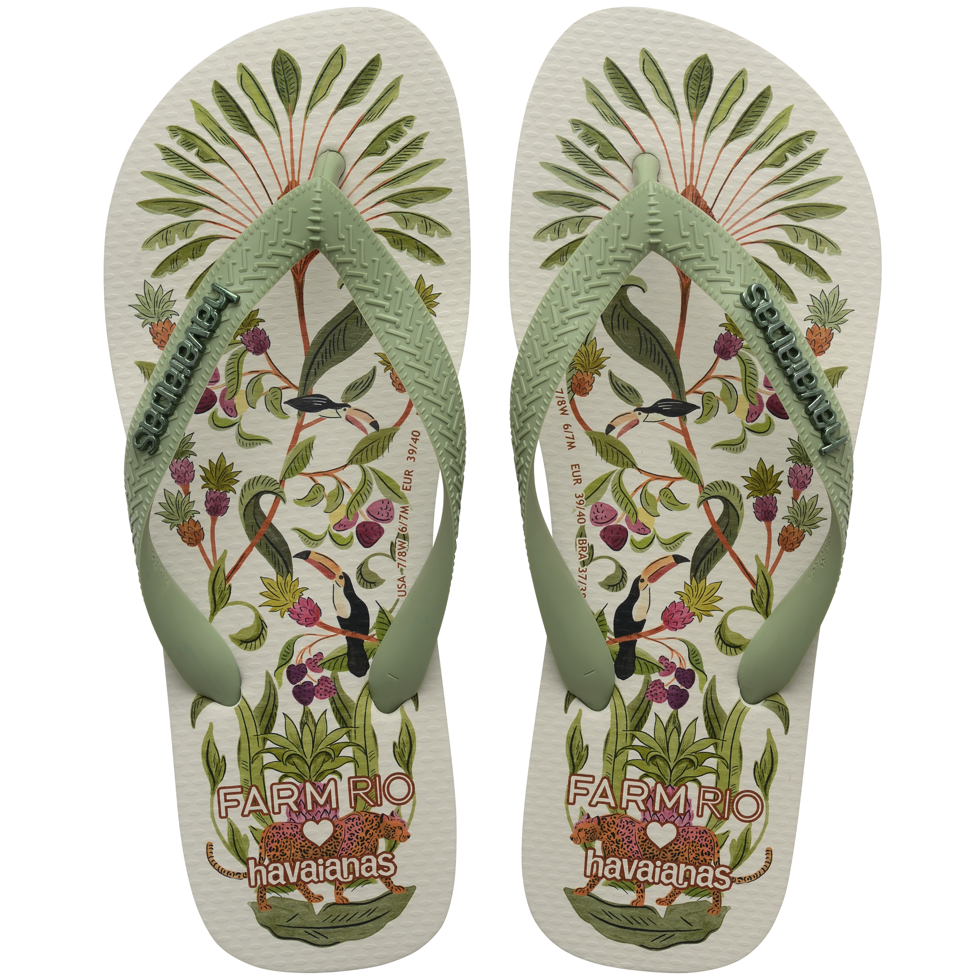 Women's FARM Rio Sweet Forest Flip Flops - Smoke Green